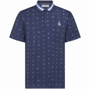 Simple Layer Soft and Flexible Original Penguin All Over Pete Print Polo Shirt - Black Iris