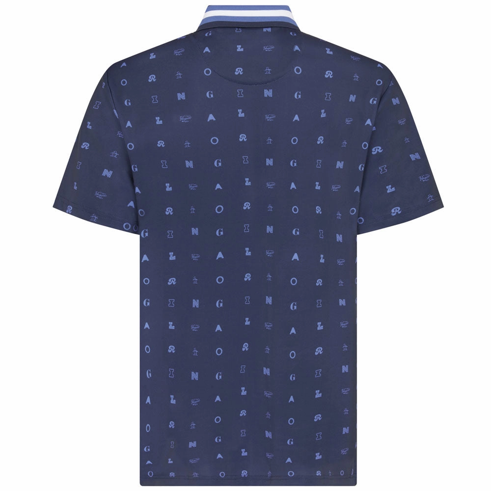 Chic Comfort Wear Original Penguin All Over Pete Print Polo Shirt - Black Iris