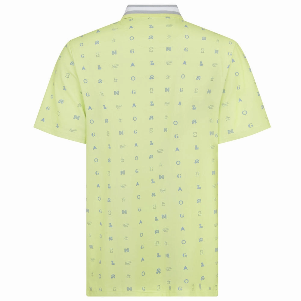 Original Penguin All Over Pete Print Polo Shirt - Shadow Lime Fit for Any Season Non Toxic Materials
