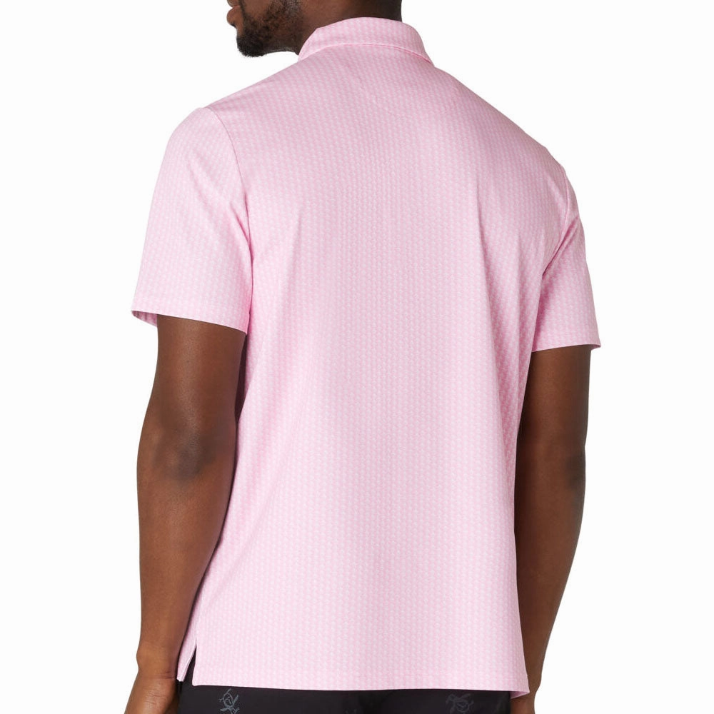 NonIrritating Fabric Original Penguin All Over Pete Print Sleeve Polo Shirt - Gelato Pink