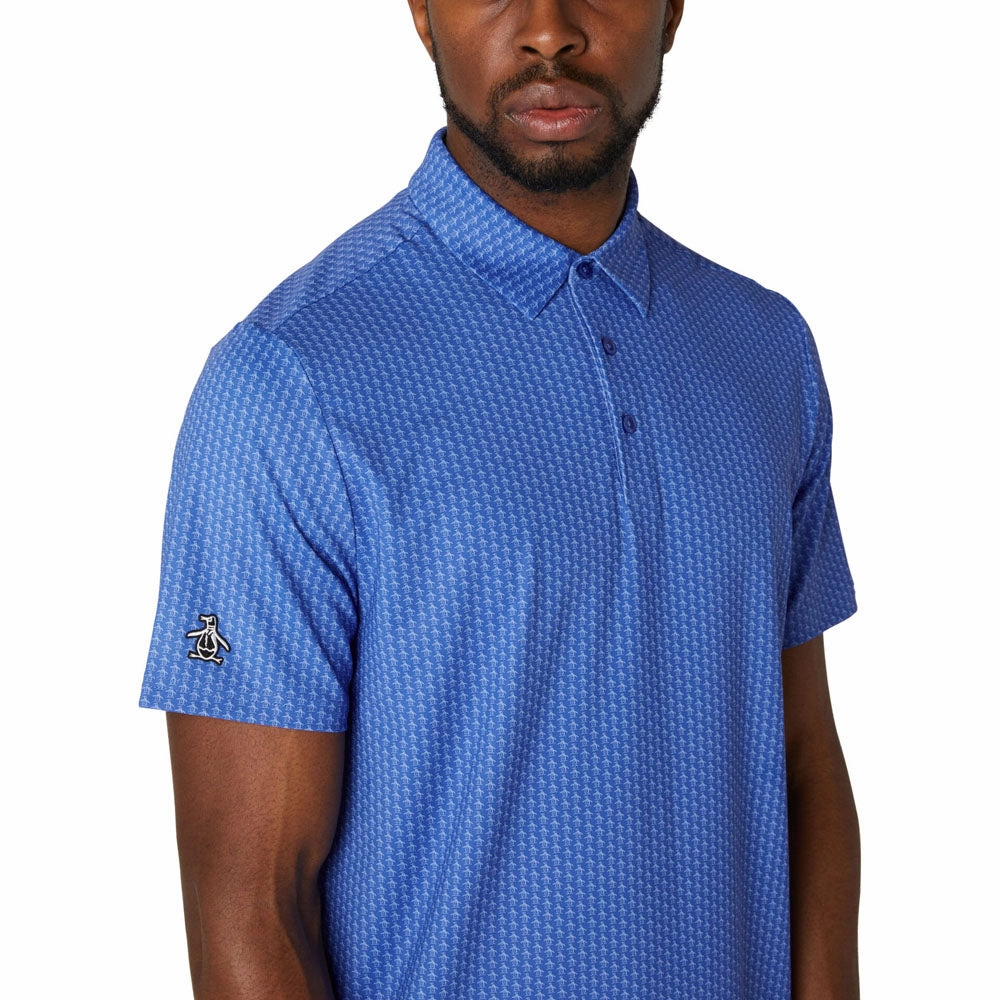 Original Penguin All Over Pete Print Sleeve Polo Shirt - Nebulas Pocket Design Street Style Trend