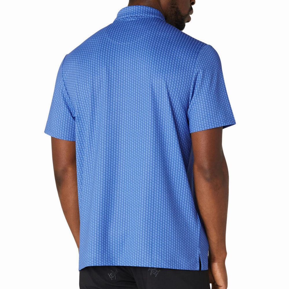 Minimalist Comfort Sleep Original Penguin All Over Pete Print Sleeve Polo Shirt - Nebulas