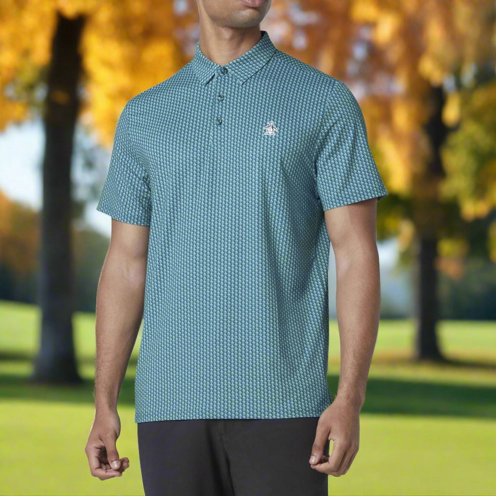 Original Penguin All Over Pete Printed Polo Shirt - Corsair Holiday Style Trend anti static