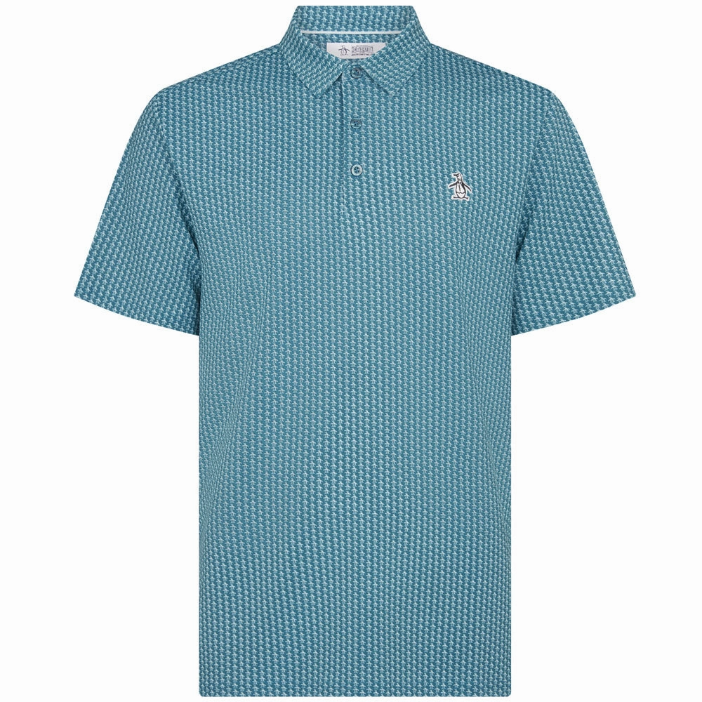 Sustainable Textile Original Penguin All Over Pete Printed Polo Shirt - Corsair