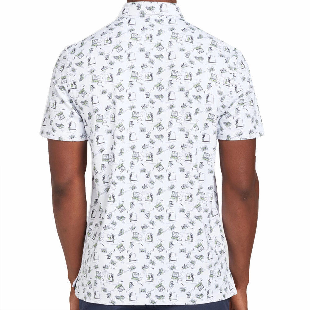 Versatile Comfort Wear Original Penguin All Over Retro Arcade Polo Shirt - Bright White