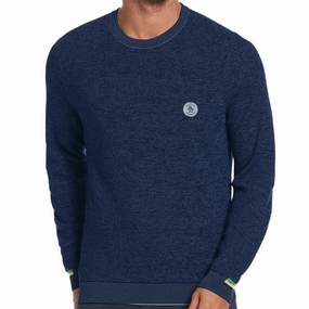 Simple Fashion winter warmth Original Penguin Birdseye Crew Neck Sweater - Deep Navy