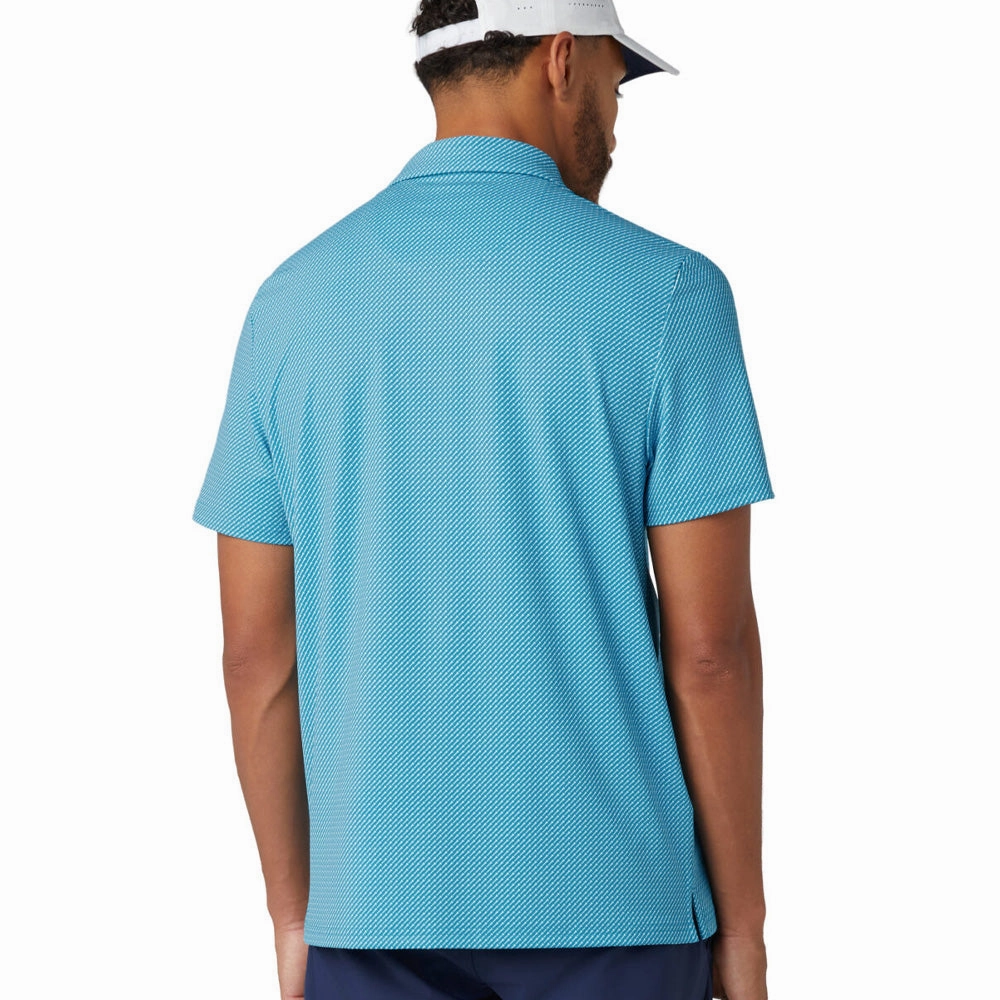 Original Penguin Dimensional "Pete"  Tee Twill Print Polo Shirt - Caribbean Sea Low Impact Manufacturing