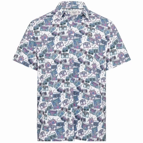 Stretchable Weave Original Penguin Heritage Boombox Polo Shirt - Bright White
