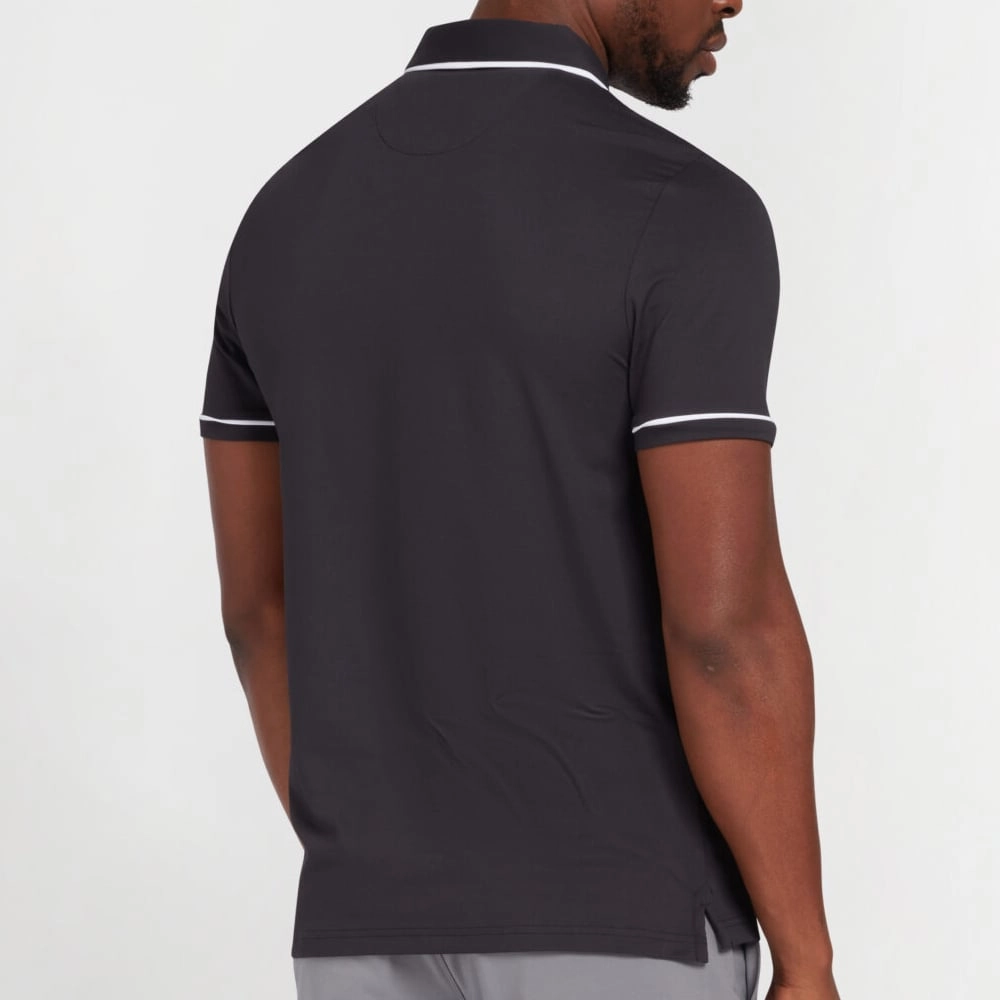 Standard Body Fit Original Penguin Heritage Piped Polo Shirt - Caviar