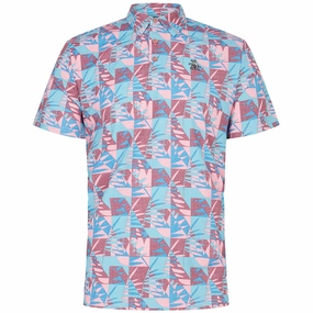 Original Penguin Jaspe Cubit Leaf Print Polo Shirt - Cordovan in demand High Density Fabric