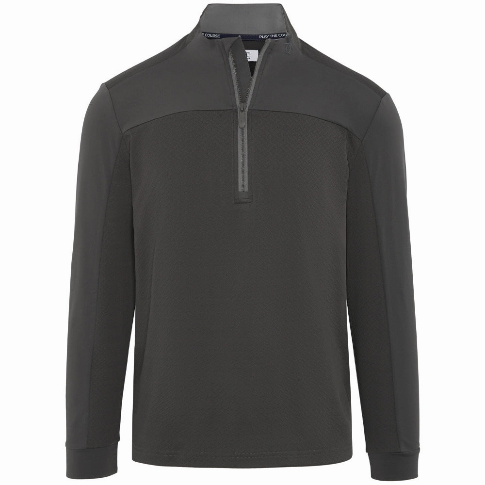 product clip convenience Minimalist Wear Original Penguin Lightweight Mixed Media 1/4 Zip - Asphalt
