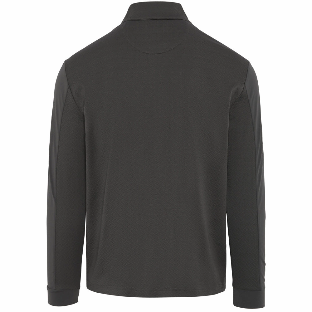 Original Penguin Lightweight Mixed Media 1/4 Zip - Asphalt performance test Minimal Fashion