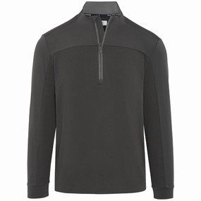 product clip convenience Minimalist Wear Original Penguin Lightweight Mixed Media 1/4 Zip - Asphalt