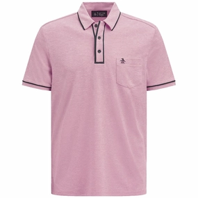 Eco Friendly Dye Cool Layering Original Penguin Performance Earl Polo Shirt - Cherry Blossom