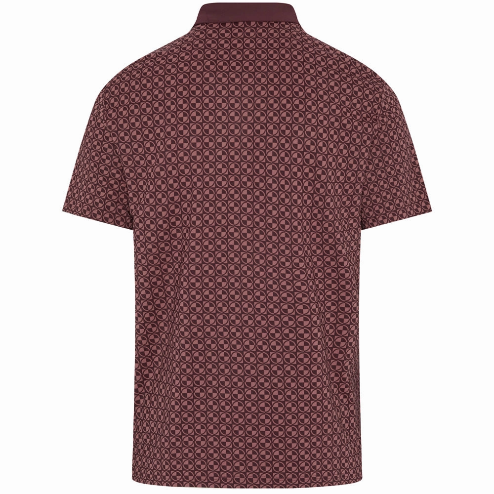 perfect for all-day wear Original Penguin Pete's Check Print Block Polo Shirt - Mauve Wine