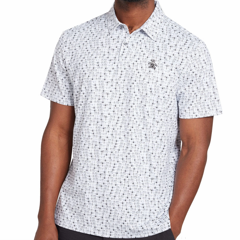 Fashion Outfit Colorfast Material Original Penguin "Have A Beer" Novelty Polo Shirt - Bright White