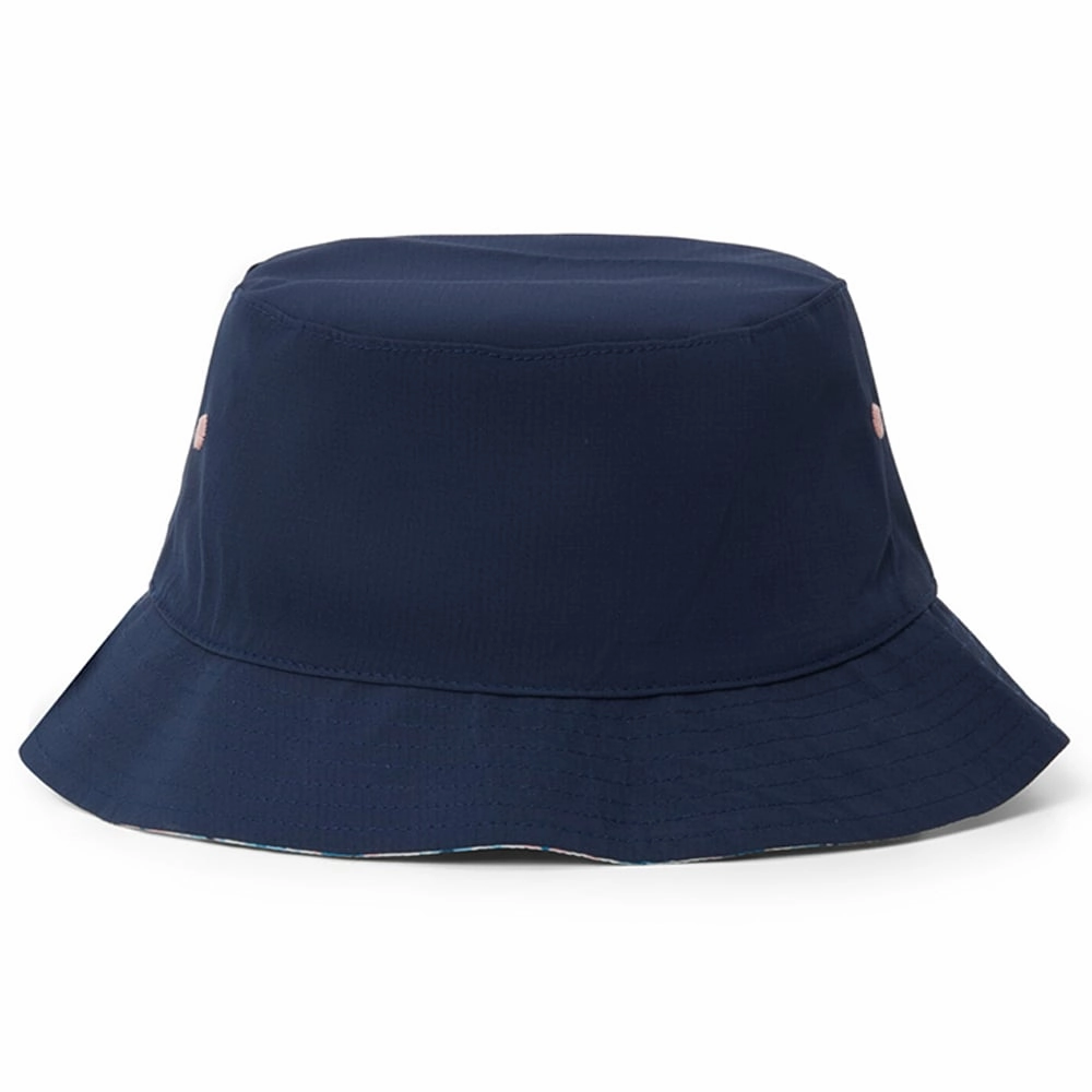 Original Penguin Reversible Bucket Hat - Black Iris Smooth Form Outdoor Fit