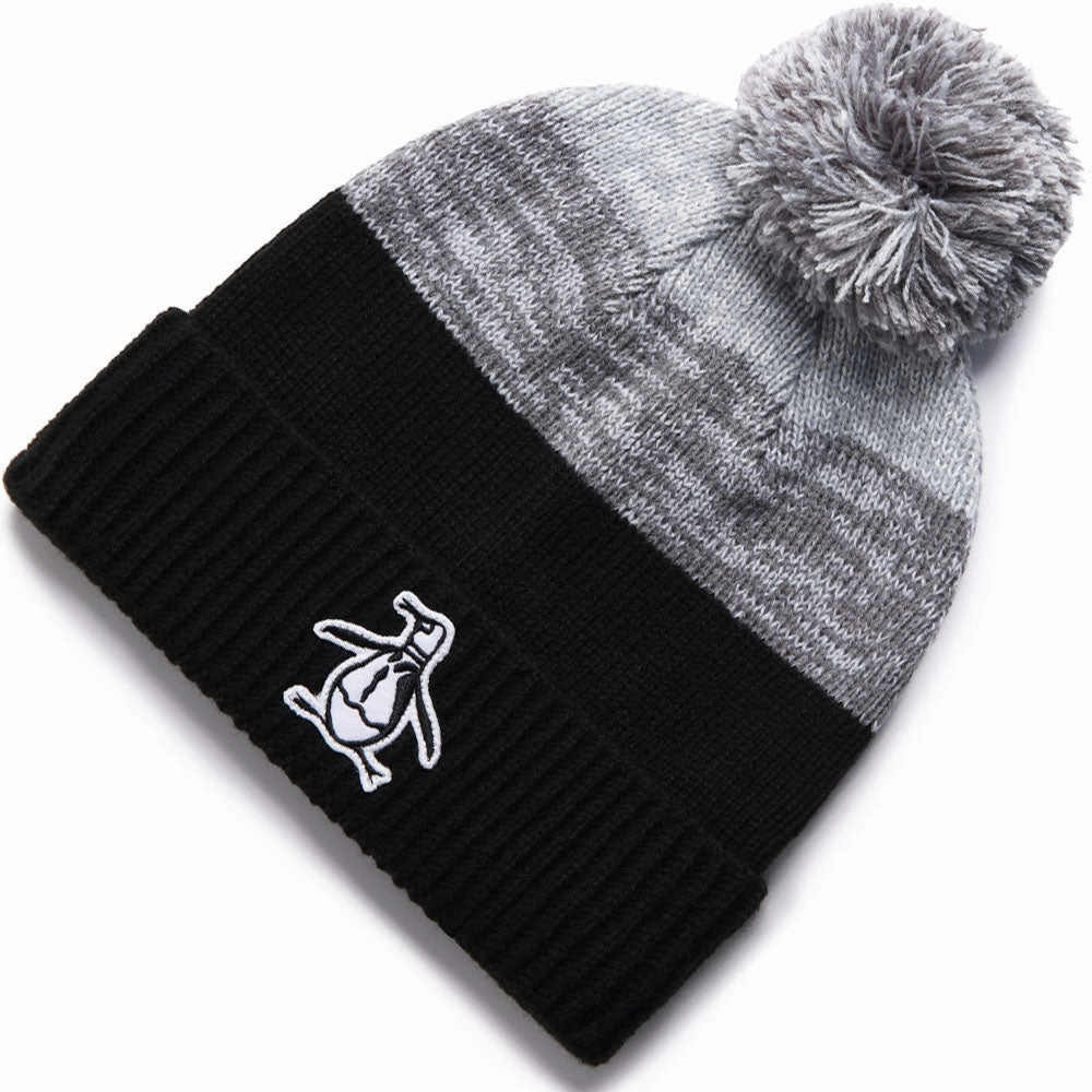 Original Penguin Rib Cuff Pom Beanie Hat - Caviar garden party Chill Moments