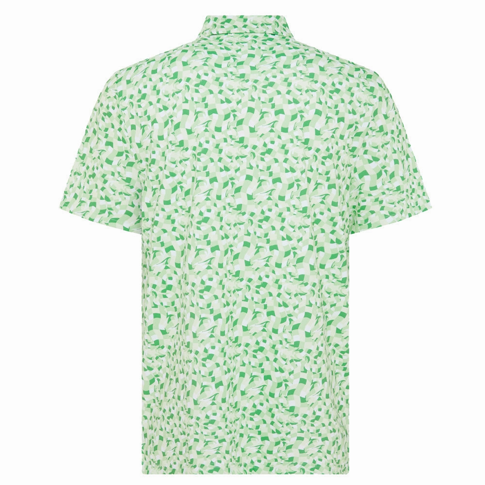 V neck elegance Original Penguin Underwater Mosaic Geo Polo Shirt - Sprucestone