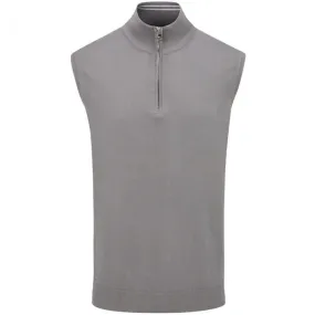 Oscar Jacobson Bob 1/2 Zip Sleeveless Pullover - Charcoal 360 Degree Airflow System