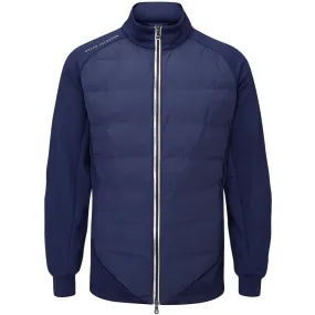 Tailored Silhouette Mild Day Outfit Oscar Jacobson Radstock Full Zip Padded Jacket - Navy