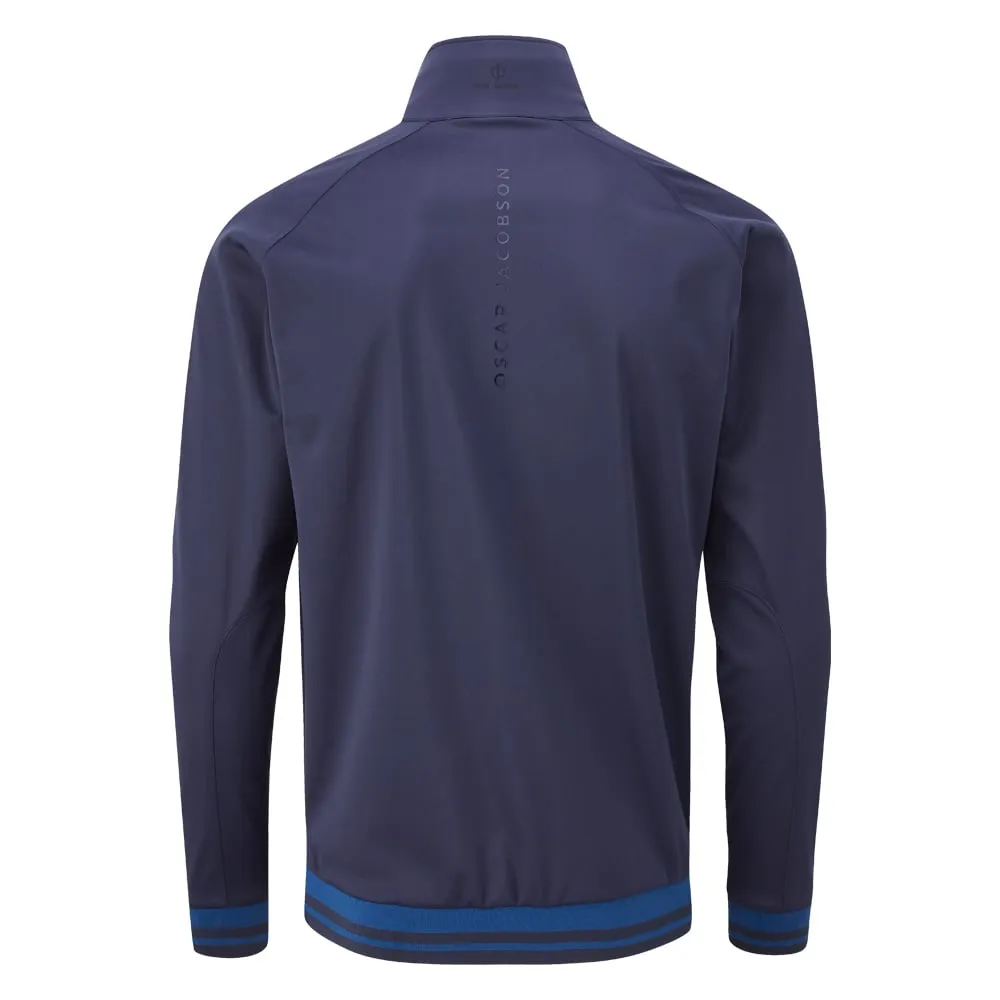 Wrinkle Free Exterior Oscar jacobson Ramsey 1/2 Zip Windproof Jacket - Navy