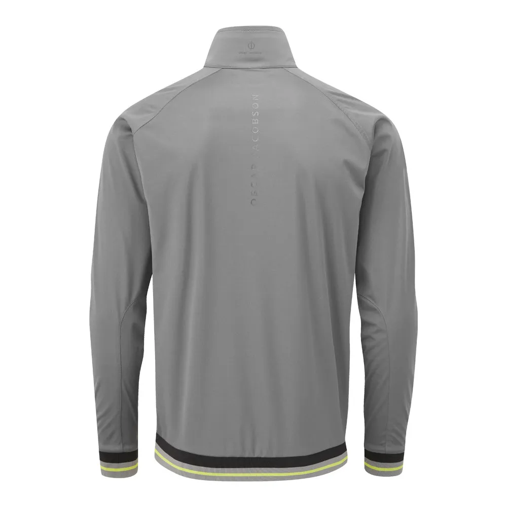 Oscar jacobson Ramsey 1/2 Zip Windproof Jacket - Pewter Secure Closure Systems UV Protection Finish