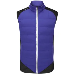 Sleeveless Windproof Material Oscar Jacobson Randal Full Zip Padded Gilet - Admiral Blue/Black