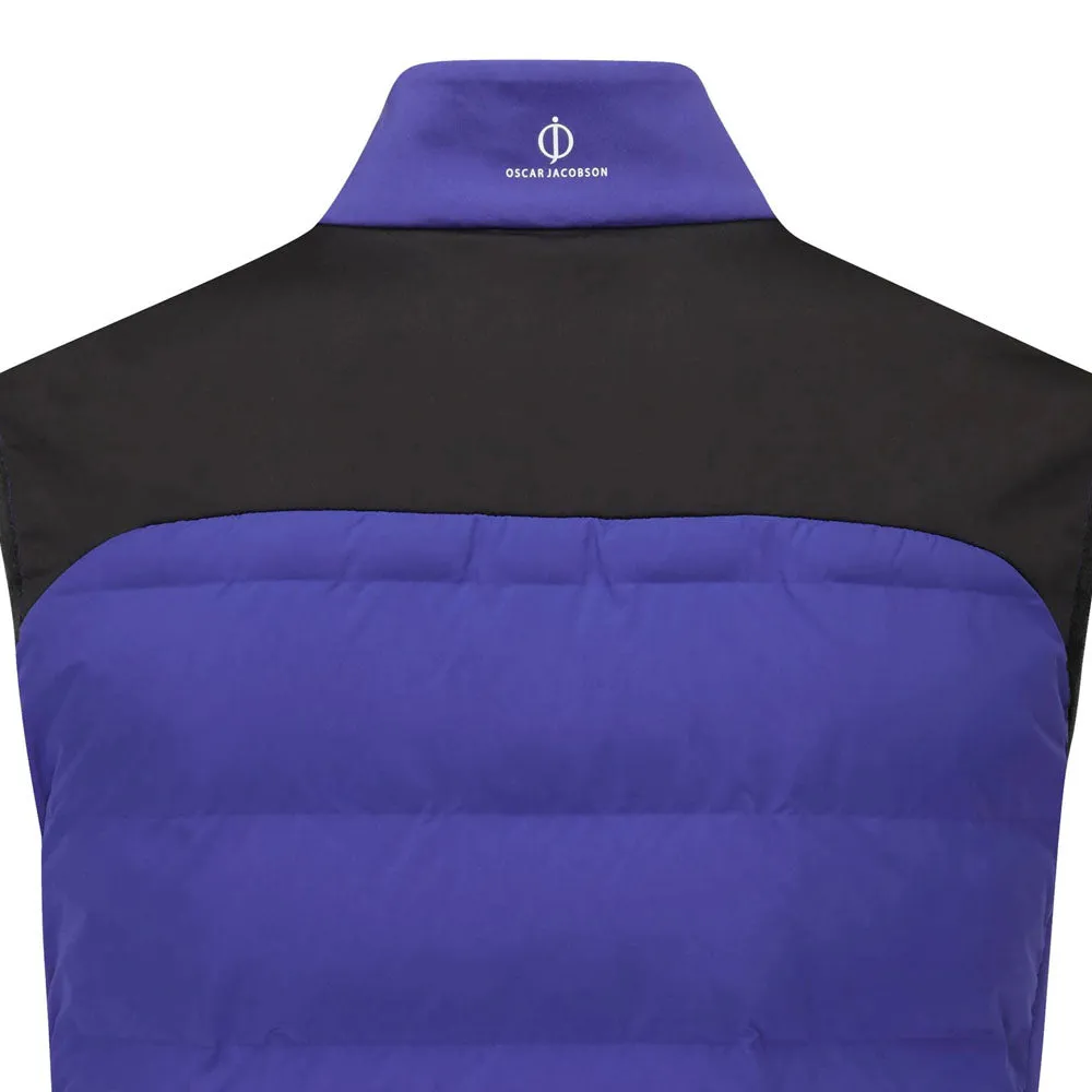 Expandable Waist Adjustment Oscar Jacobson Randal Full Zip Padded Gilet - Admiral Blue/Black