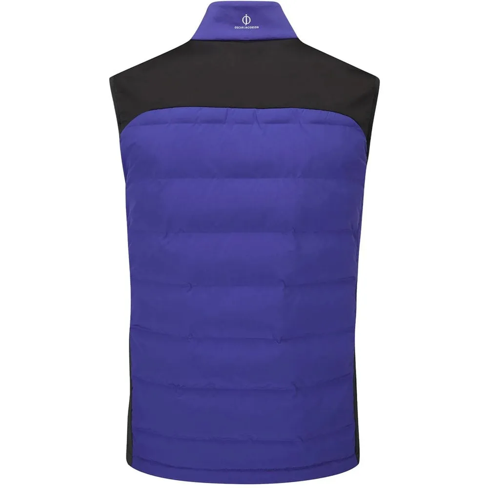 Oscar Jacobson Randal Full Zip Padded Gilet - Admiral Blue/Black direction endorsement