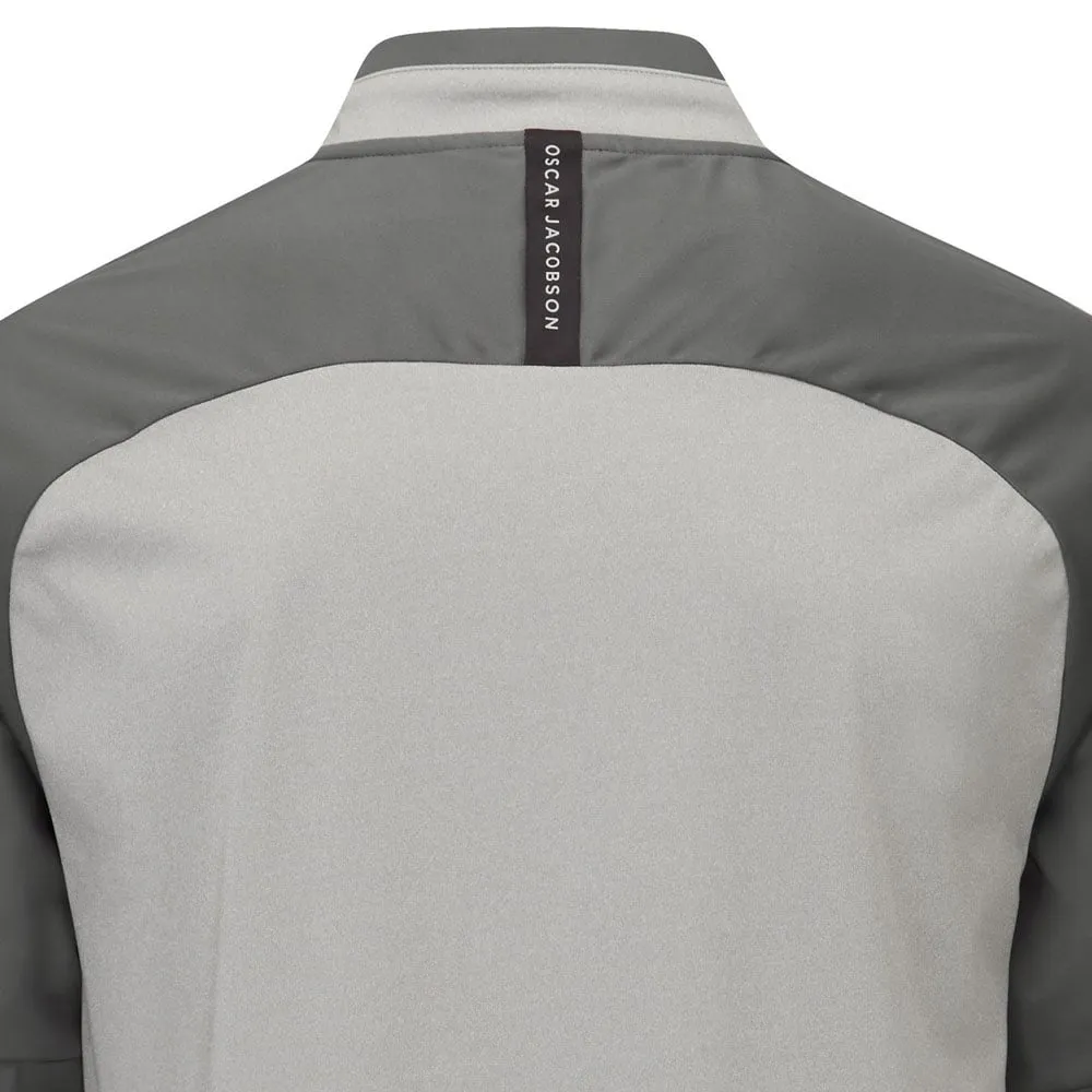 Oscar Jacobson Redfern 1/2 Zip Jacket - Light Grey Packable design Noise Free Fabric