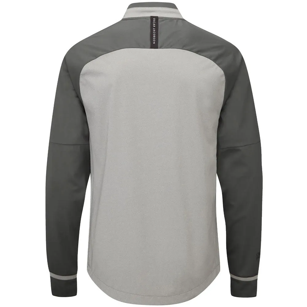 Seamless construction Thick Insulation Oscar Jacobson Redfern 1/2 Zip Jacket - Light Grey