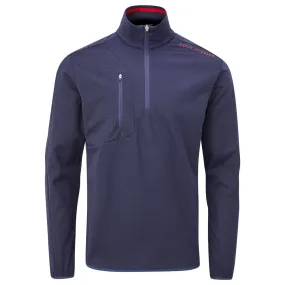 Oscar Jacobson Richmond 1/2 Zip Windproof Jacket - Navy TemperatureRegulating Tech Formal Use