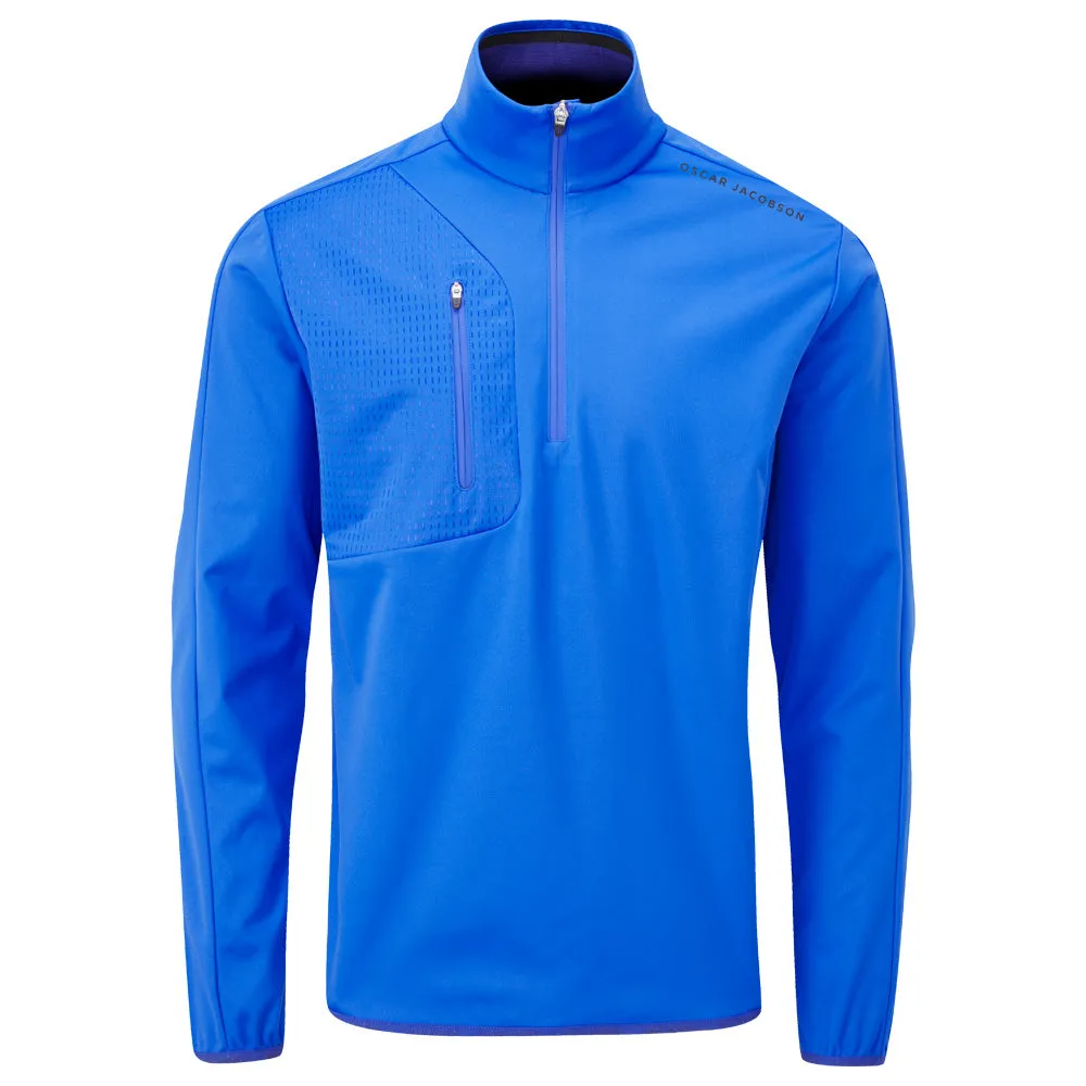 Refined Style Minimal Daily Fit Oscar Jacobson Richmond 1/2 Zip Windproof Jacket - Royal Blue