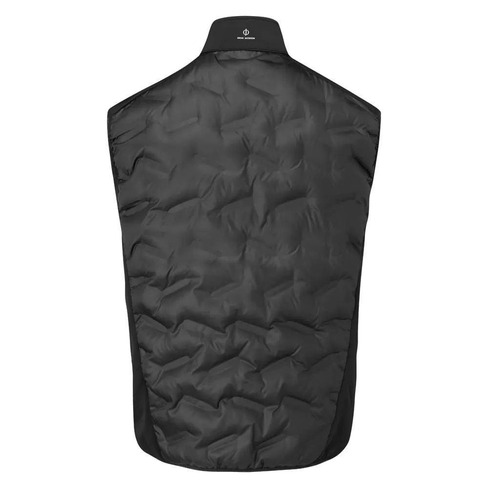 Secure Storage Pockets Positive Oscar Jacobson Ridley Hybrid Gilet - Black