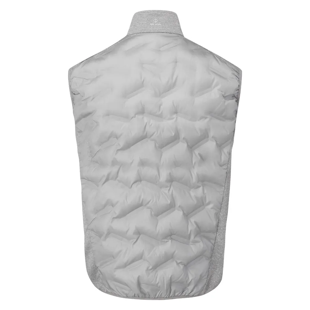 Oscar Jacobson Ridley Hybrid Gilet - Light Grey Layered Hemline
