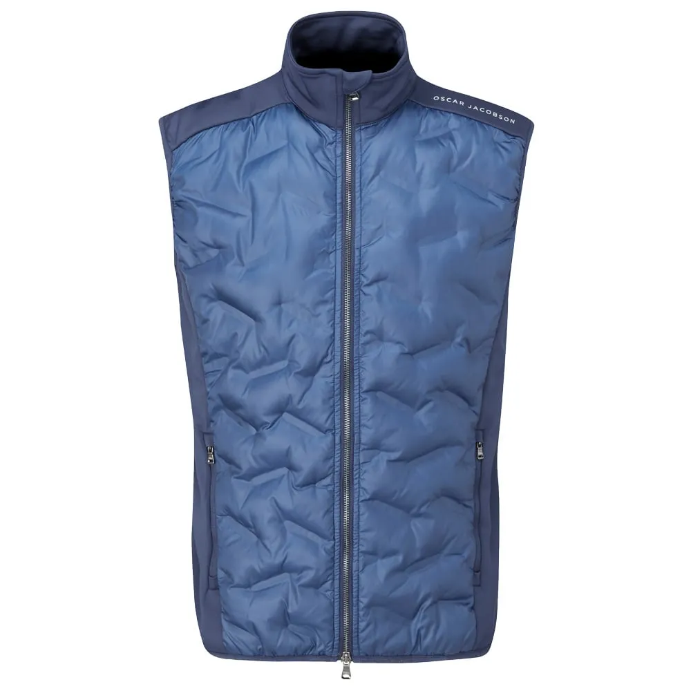 Quick Release Buckles Ozone Wash Technology Oscar Jacobson Ridley Hybrid Gilet - Navy