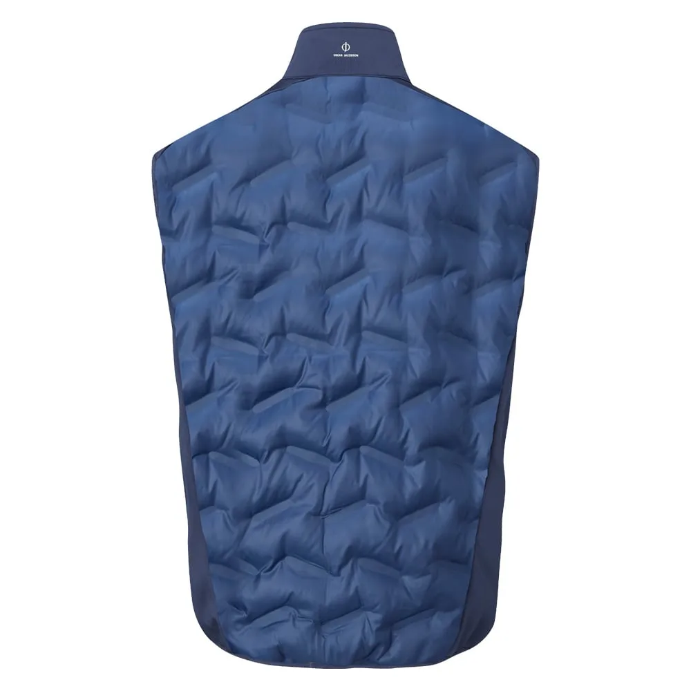 Double Stitched Edges fondness Oscar Jacobson Ridley Hybrid Gilet - Navy