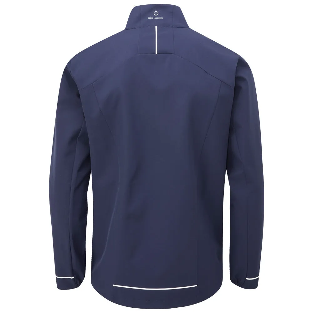 Oscar Jacobson Rowland Wind Jacket - Navy ripstop fabric Minimal Look