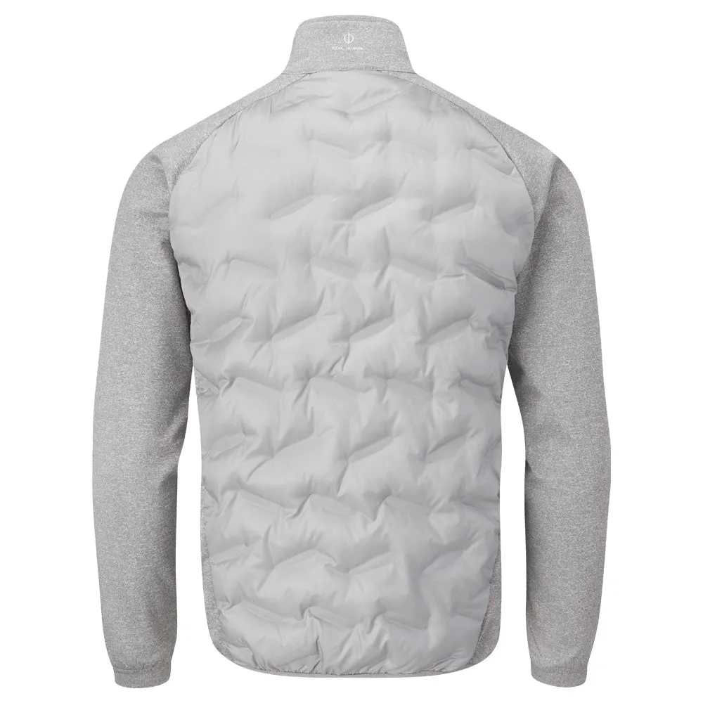 High Collar Windguard Convertible Collar Oscar Jacobson Rushton Hybrid Jacket - Light Grey