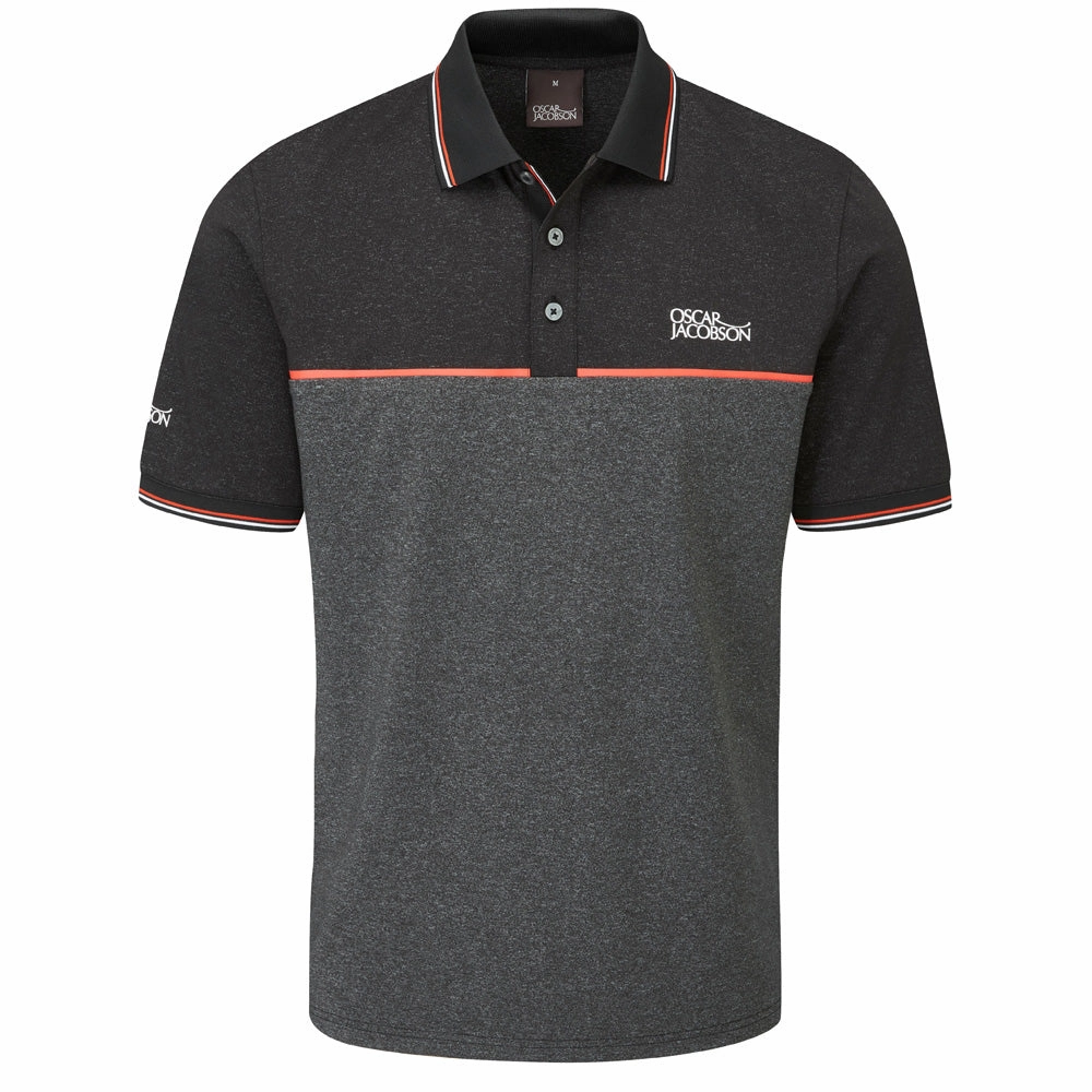 Timeless Design Oscar Jacobson Belford Polo Shirt - Black Marl
