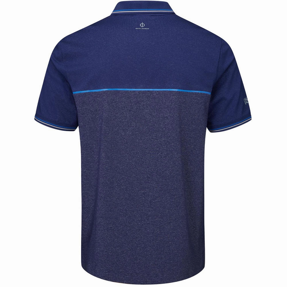 Oscar Jacobson Belford Polo Shirt - Navy Printed Logo
