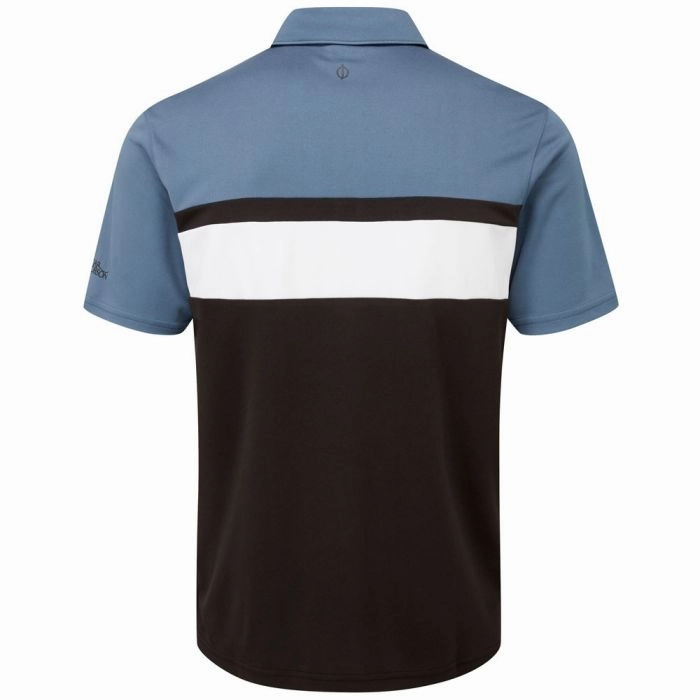 Stretchable Fabric Eco Friendly Dye Oscar Jacobson Boston Polo Shirt - Black/Blue Charcoal