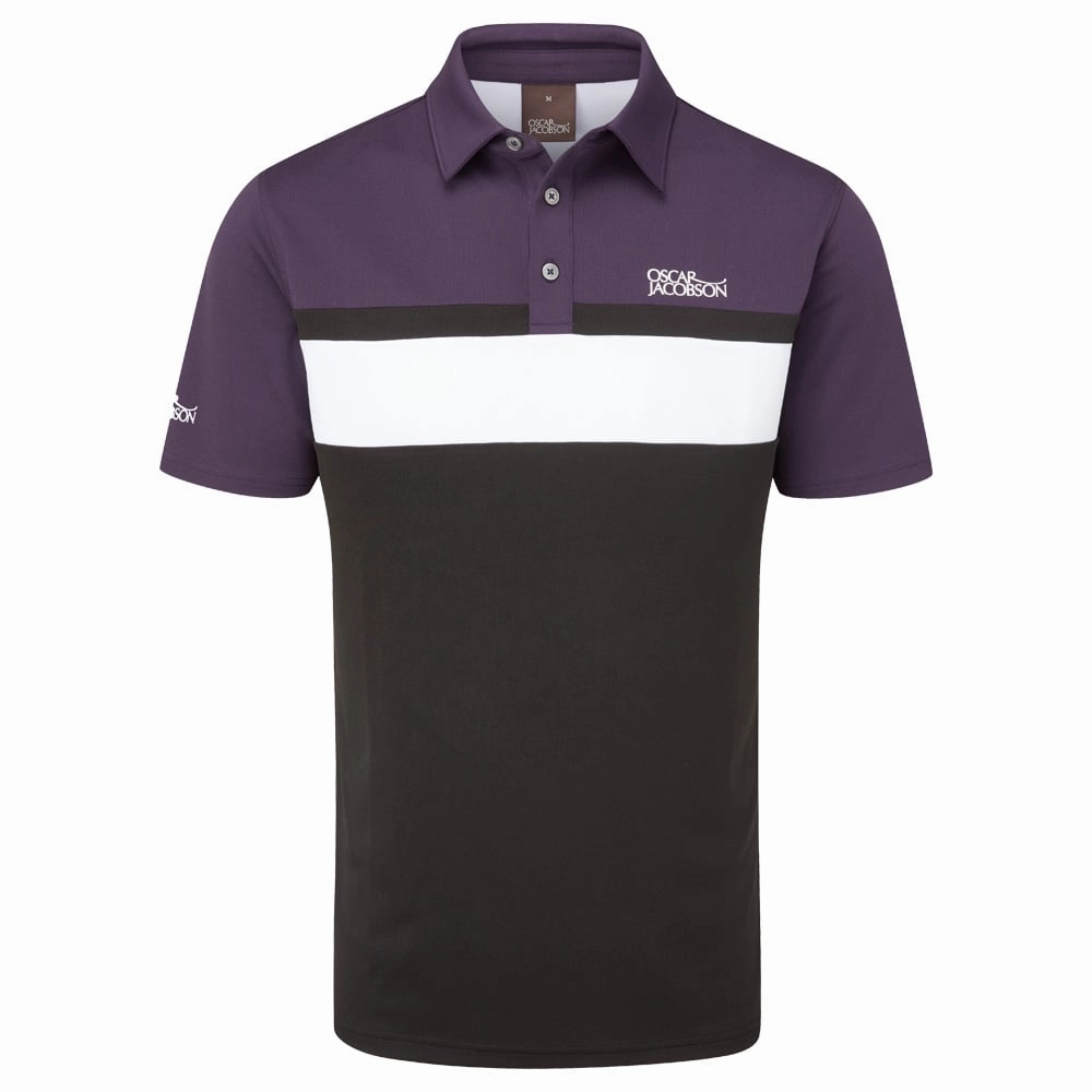 Oscar Jacobson Boston Polo Shirt - Black/Plum Everyday Chic anniversary