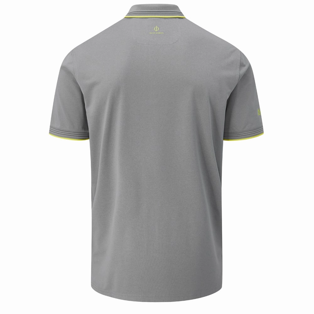 Oscar Jacobson Brandon Polo Shirt - Pewter Casual Comfort Layer