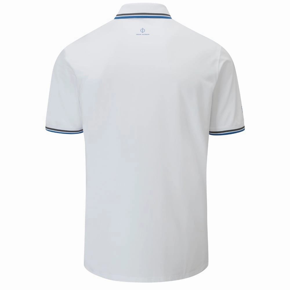 Circular Knit Design Oscar Jacobson Buxton Polo Shirt - White