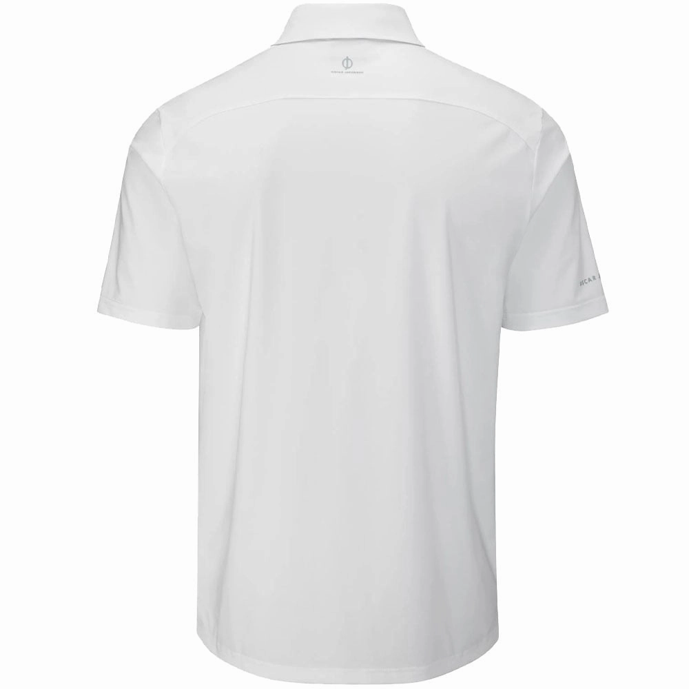 Light Design Fashion Top Oscar Jacobson Chap II Tour Polo Shirt - White/Lunar Grey