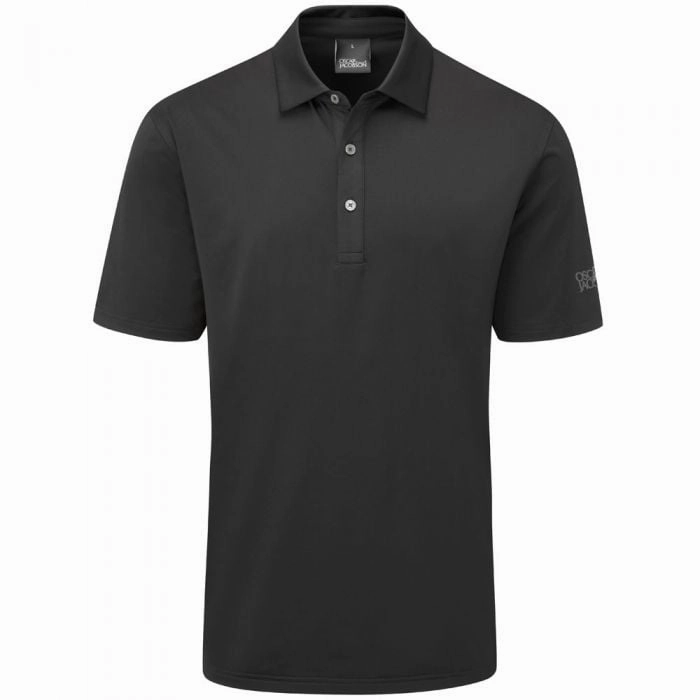 Oscar Jacobson Chap Polo Shirt - Black Layered Collar