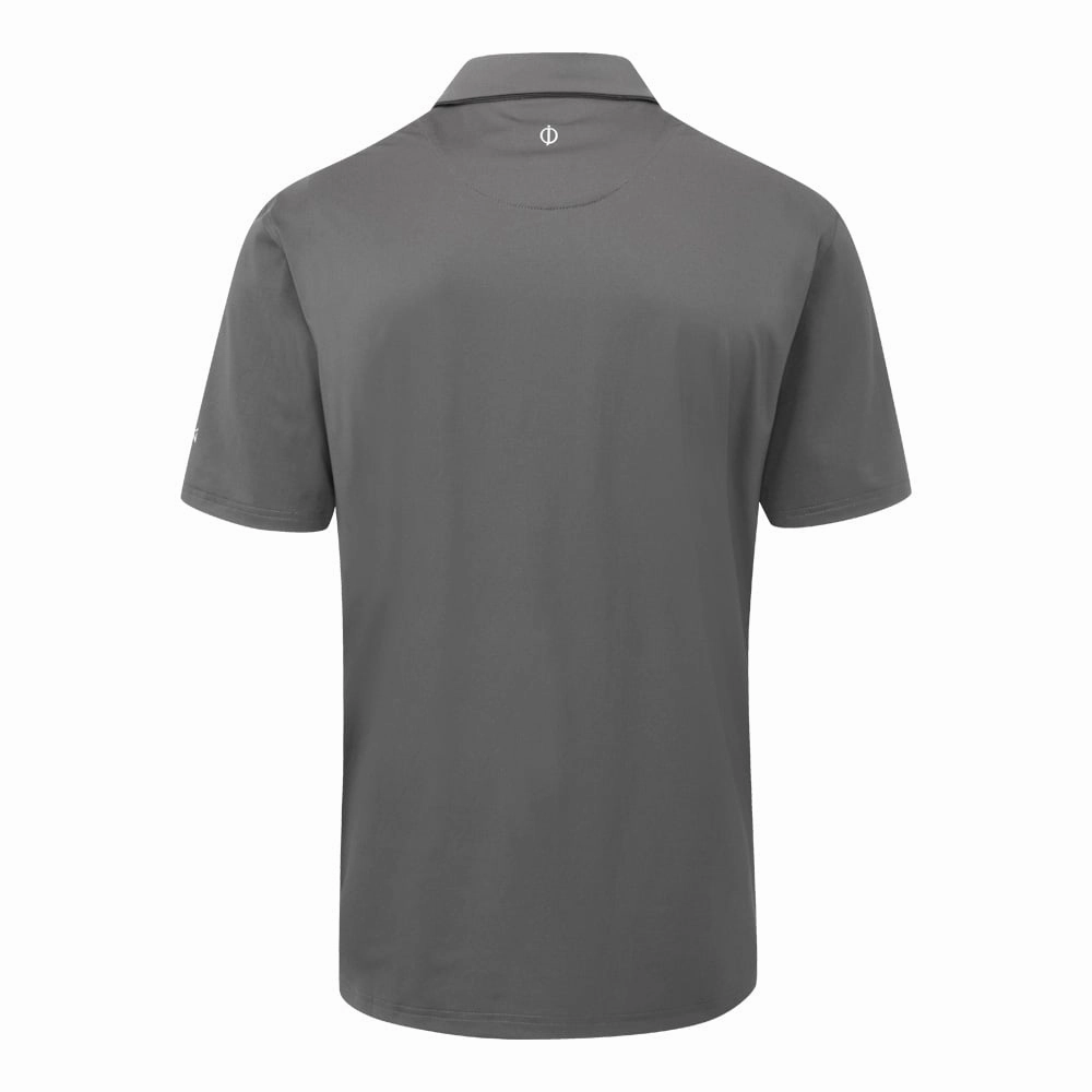 Brushed Interior Lining Oscar Jacobson Chap Polo Shirt - Pewter
