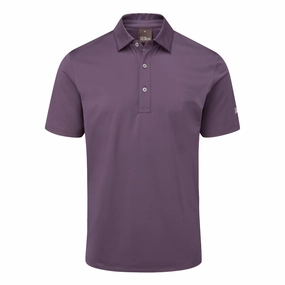 Oscar Jacobson Chap Polo Shirt - Plum BreathableMeshLining Comfortable Casual